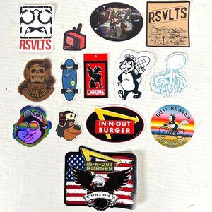 RSVLTS Busy Beaver In-N-Out Burger 14 Sticker Bundle Roosevelts Chrome Socco